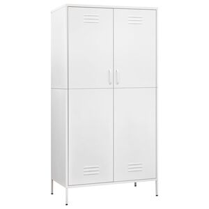 vidaXL Garde-robe Blanc 90x50x180 cm Acier