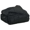 vidaXL Duvet d'&eacute;t&eacute; simple Noir 200 x 220 cm Satin et Microfibre