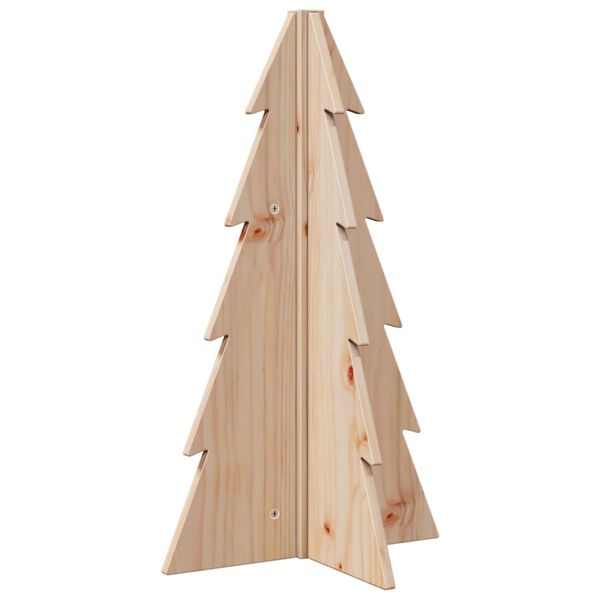 vidaXL Arbre de No&euml;l en bois pour d&eacute;coration 69,5cm bois massif de pin