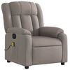 vidaXL Fauteuil de massage inclinable &eacute;lectrique Taupe Tissu