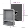 vidaXL Niche de douche avec 2 compartiments Gris mat 41x51x10 cm