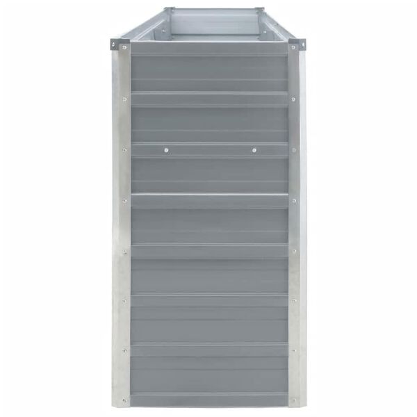 vidaXL Jardini&egrave;re 320x40x77 cm Acier galvanis&eacute; Gris