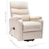 vidaXL Fauteuil de massage Crème Tissu