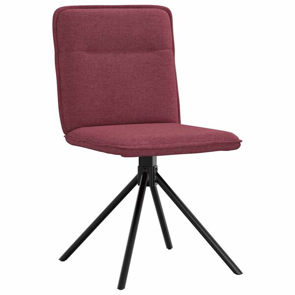 vidaXL Chaises à manger lot de 2 rouge bordeaux tissu