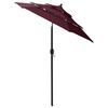 vidaXL Parasol de jardin &agrave; 3 niveaux m&acirc;t en aluminium rouge bordeaux