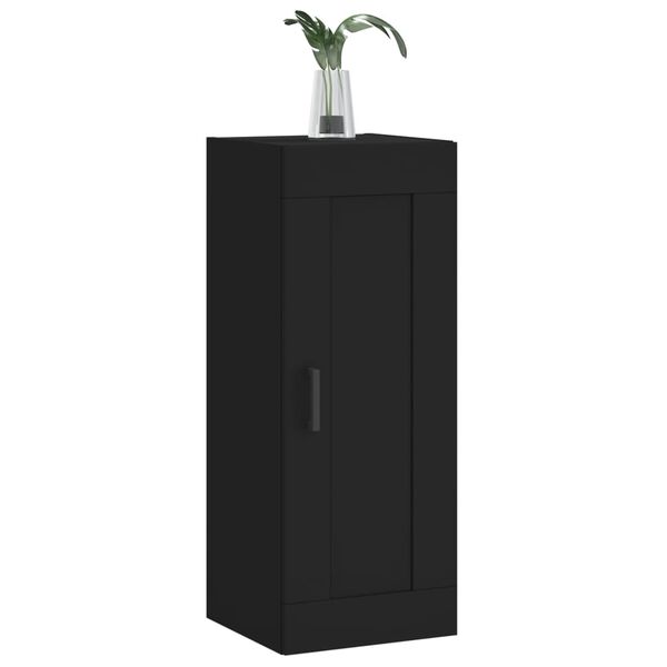 vidaXL Armoire murale noir 34,5x34x90 cm bois d'ing&eacute;nierie
