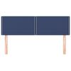 vidaXL T&ecirc;tes de lit Bleu 144x5x78/88 cm Tissu