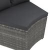 vidaXL Salon de jardin 8 pcs avec coussins R&eacute;sine tress&eacute;e Gris