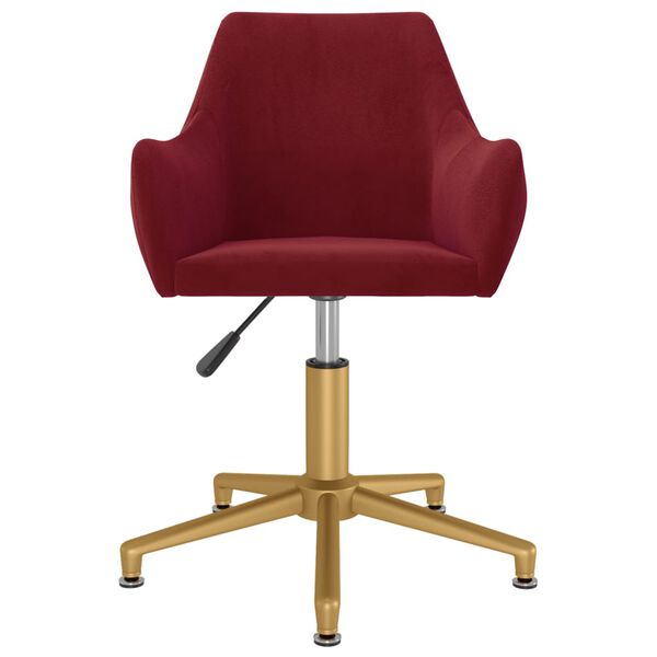 vidaXL Chaise pivotante de salle &agrave; manger Rouge bordeaux Velours
