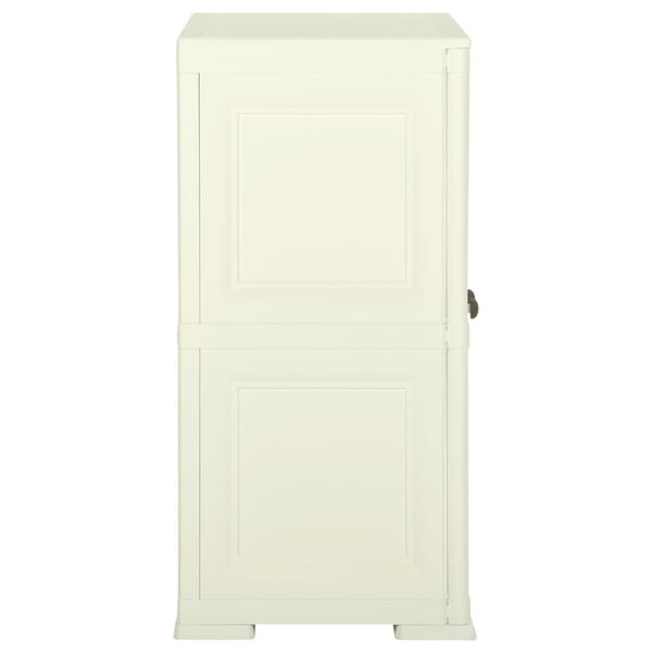 vidaXL Armoire plastique 79x43x85,5 cm design bois glace à la vanille