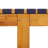 vidaXL Chaises longues lot de 2 bleu bois d'acacia solide et tissu