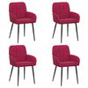 vidaXL Chaises de salle &agrave; manger 4 pc Velours Bordeaux
