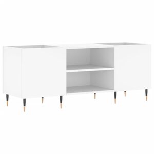 vidaXL Armoire &agrave; disques blanc 121x38x48 cm bois d'ing&eacute;nierie
