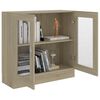 vidaXL Armoire à vitrine Chêne sonoma 82,5x30,5x80cm Bois d'ingénierie