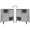 vidaXL Buffet Gris béton 60x35x70 cm Bois d'ingénierie
