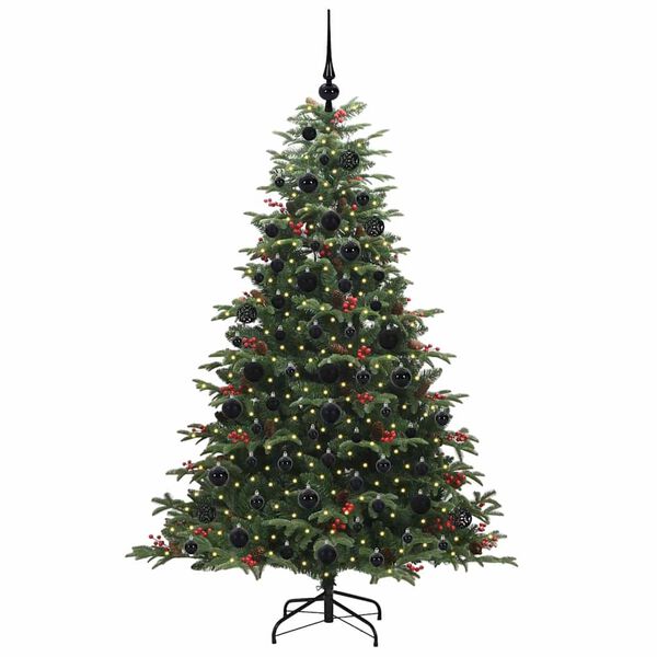 vidaXL Sapin de No&euml;l artificiel Vert 180 cm PVC, m&eacute;tal et plastique