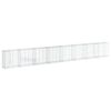 vidaXL Panier gabion avec couvercle 800x50x100 cm fer galvanis&eacute;