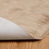vidaXL Tapis en fausse Tafalla Beige &Oslash; 120 cm Polyester