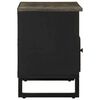 vidaXL Meuble TV noir 80x33x46 cm bois massif de manguier