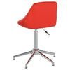 vidaXL Chaise pivotante de salle &agrave; manger Rouge Similicuir