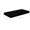 vidaXL Étagère murale flottante Noir brillant 50x23x3,8 cm MDF
