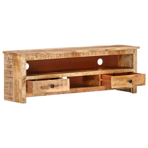 vidaXL Meuble TV 120x30x40 cm Bois de manguier brut