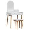 vidaXL Ensemble de Coiffeuse FAUSKE 4 pc Blanc 76 x 50 x 143 cm