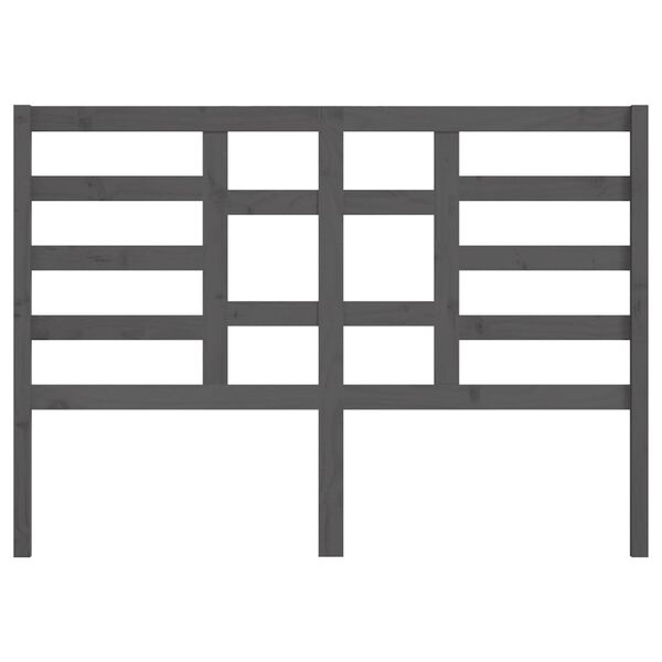 vidaXL T&ecirc;te de lit Gris 166x4x104 cm Bois massif de pin