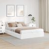 vidaXL Lit de Rangement avec matelas Blanc pur 140 x 190 cm Faux cuir