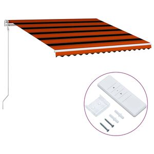 vidaXL Auvent r&eacute;tractable automatique 400x300 cm Orange et marron