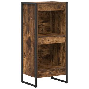 vidaXL Biblioth&egrave;que Ch&ecirc;ne Fum&eacute; 80 x 30 x 155 cm Bois d'ing&eacute;nierie