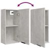 vidaXL Armoire de salle de bain murale Gris b&eacute;ton 32x20x67 cm