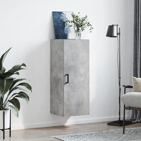 vidaXL Armoire murale gris b&eacute;ton 34,5x34x90 cm