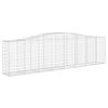 vidaXL Paniers &agrave; gabions arqu&eacute;s 5 pcs 400x50x100/120 cm Fer galvanis&eacute;
