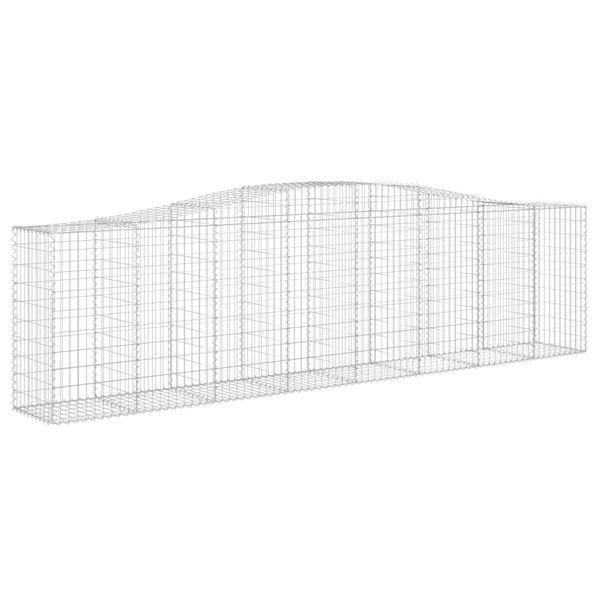 vidaXL Paniers &agrave; gabions arqu&eacute;s 5 pcs 400x50x100/120 cm Fer galvanis&eacute;