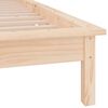 vidaXL Cadre de lit à LED sans matelas 90x200 cm bois massif