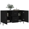 vidaXL Buffet noir 100x36x60 cm bois d'ingénierie