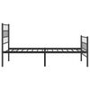 vidaXL Cadre de lit m&eacute;tal sans matelas avec pied de lit noir 90x190 cm