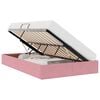 vidaXL Lit de Rangement avec matelas Rose 120 x 200 cm Velours