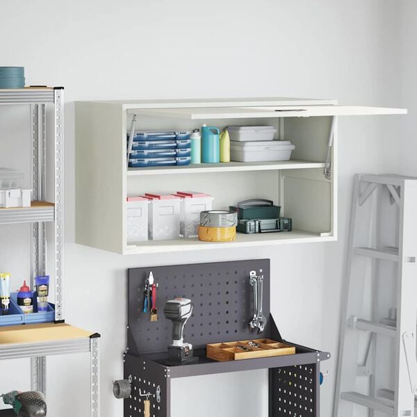vidaXL Armoire murale pour garage Blanc 90 x 40 x 53 cm