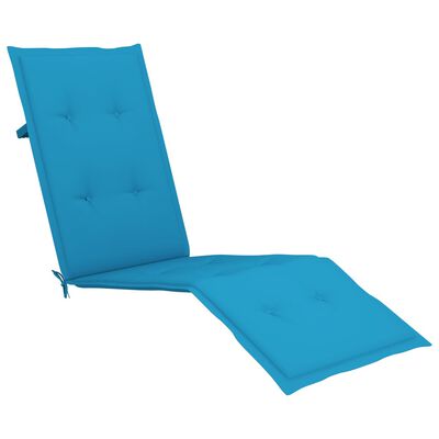vidaXL Coussin de chaise de terrasse bleu (75+105)x50x3 cm