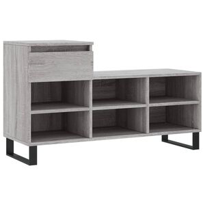 vidaXL Armoire &agrave; chaussures Sonoma gris 102x36x60 cm Bois d'ing&eacute;nierie