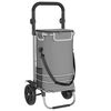 vidaXL Trolley de shopping Gris 36,5 x 46,5 x 100,5 cm Tissu Oxford