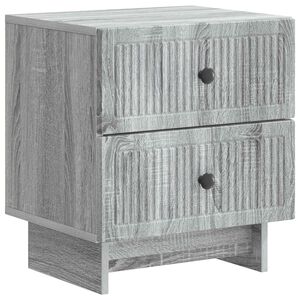 vidaXL Cabinet de chevet avec tiroir Sonoma gris 43 x 34,5 x 47,5 cm
