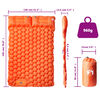 vidaXL Matelas de camping autogonflant et oreillers 2 personnes orange