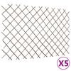 vidaXL Cl&ocirc;tures en treillis de saule 5 pcs 180x120 cm