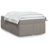 vidaXL Sommier &agrave; lattes de lit avec matelas taupe 120x190 cm tissu