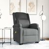 vidaXL Fauteuil de massage inclinable Gris fonc&eacute; Tissu