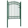 vidaXL Portail de cl&ocirc;ture EMMEN avec pointes en acier 103&nbsp;x&nbsp;109,5&nbsp;cm vert