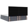 vidaXL Lit avec rangement et LED Gris fonc&eacute; 200 x 200 cm Velours